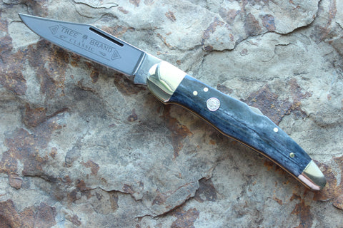 Böker Large Lockback Single Blade Hunter with Grey bone handles  (BK1011SGB)