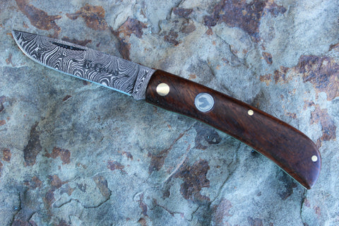 El Gallo EG99jrdam Wood Handle Clodbuster Damascus