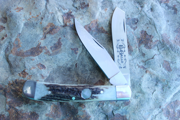 El Gallo EGJDS Stag Handle Large Trapper D2 blade