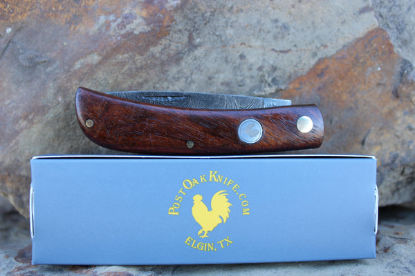 El Gallo EG99jrdam Wood Handle Clodbuster Damascus