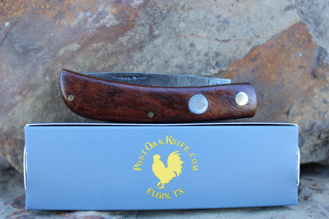 El Gallo EG99jrdam Wood Handle Clodbuster Damascus
