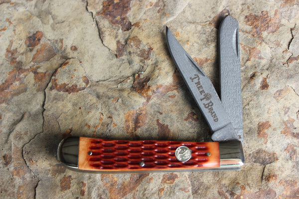 Böker Manufaktur Solingen Trapper Jigged Brown Bone Damascus (110732SOI)