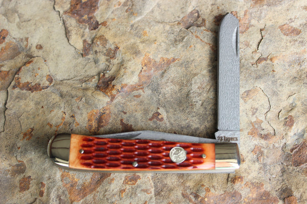 Böker Manufaktur Solingen Trapper Jigged Brown Bone Damascus (110732SOI)