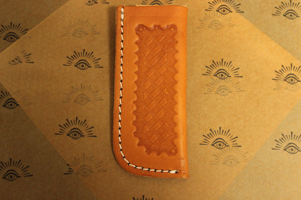 2X Large Open Top Belt Loop Vertical Mount Basket Stamp Sheath - Tanned (27139XXL)