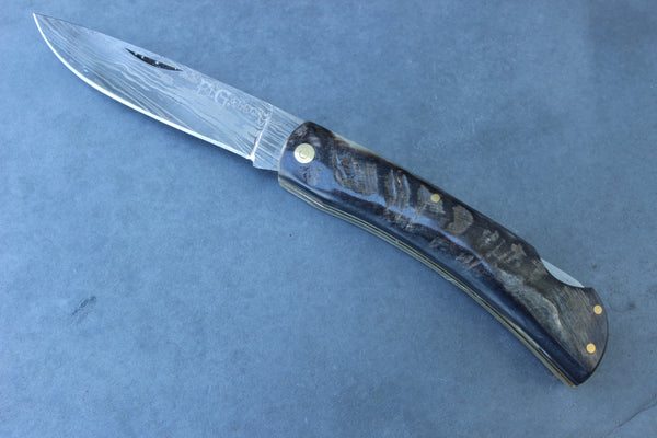 El Gallo EG99RHLdam Ram Horn Large Lockback Damascus