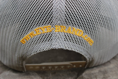 Gray Digital Camo hat with Eye Brand logo
