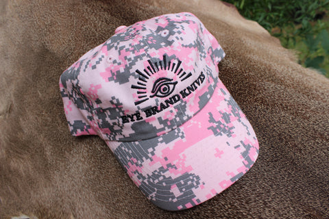 Pink Digital Camo hat with Eye Brand logo