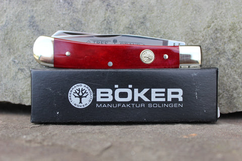 Böker Tree Brand Smooth Red Bone Trapper (BK2525SRB)