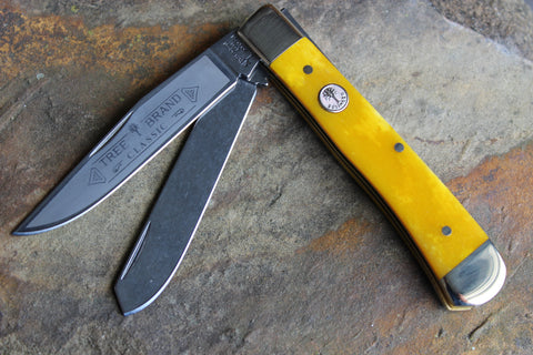 Boker Tree Brand Trapper Classic Gold Folding Pocket Knife 114004