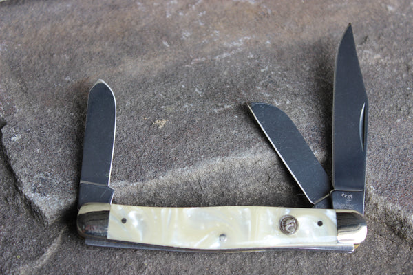 Hen & Rooster "Cracked Ice" Stockman Stainless Steel Knife (413CI)