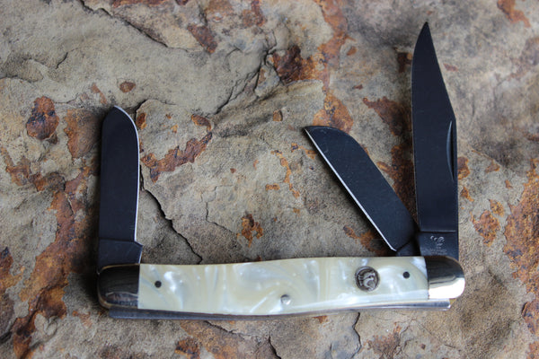 Hen & Rooster "Cracked Ice" Stockman Stainless Steel Knife (413CI)