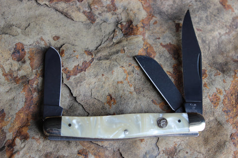 Hen & Rooster "Cracked Ice" Stockman Stainless Steel Knife (413CI)