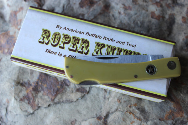 Roper Small Folding Lockback with Yellow handles (RP032)