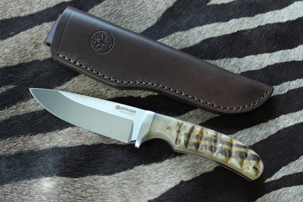 Böker Savannah Fixed Blade Ram Horn Hunting Knife (120720)