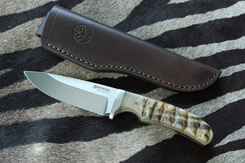 Böker Savannah Fixed Blade Ram Horn Hunting Knife (120720)