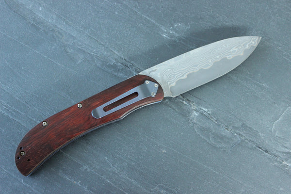 Boker Plus Exskelibur II Damascus Steel Pocket Knife with Cocobolo Han —  Fendrihan Canada