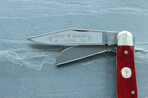Vintage Boker Stainless Tree Brand 4474 Stockman Stag
