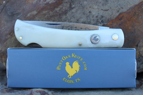 El Gallo EG99LB Smooth Bone Handle Large Lockback D2 blade