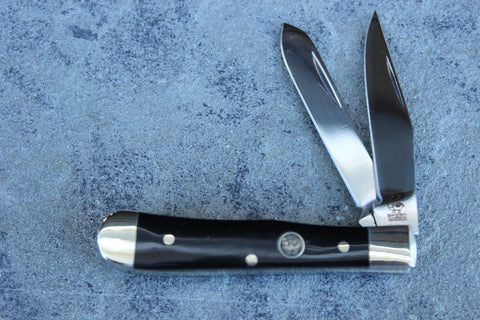 Hen & Rooster Baby Trapper Stainless Steel Knife with Buffalo Horn handles (422CBH)