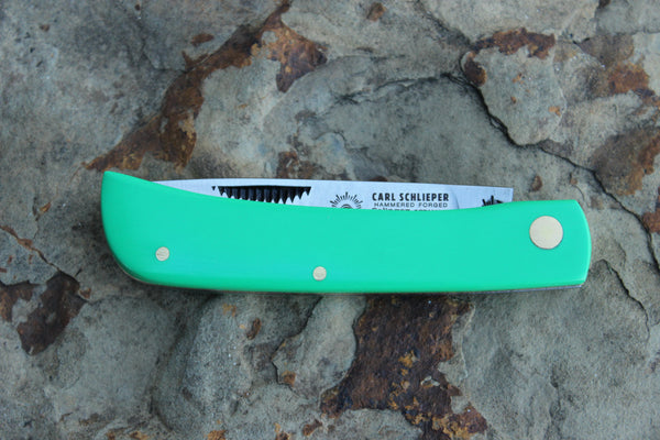 Eye Brand Clodbuster Jr Green Folding Knife - Smoky Mountain Knife Works